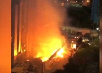 ”აქსის თაუერის“ შენობასთან ხანძარი იყო