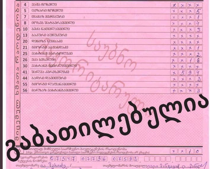 ოქმის ბათილად ცნობასთან ერთად საოლქო საარჩევნო კომისიამ №11.27.46 საუბნო საარჩევნო კომისიის თავმჯდომარისა და კომისიის მდივნის მიმართ დისციპლინური პასუხისმგებლობის ზომა გამოიყენა