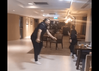 ემოციისაგან აცეკვებული კლუბ ,,ლანჩხუთის” მწვრთნელი და შესრულებული პირობა