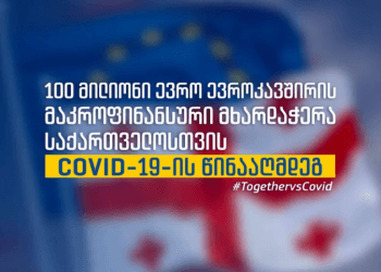 ევროკავშირი საქართველოსთვის 100 მილიონი ევროს ოდენობის დახმარებას გამოყოფს