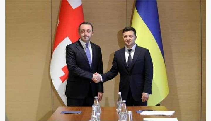 ირაკლი ღარიბაშვილი უკრაინის პრეზიდენტ ვლადიმირ ზელენსკის შეხვდა