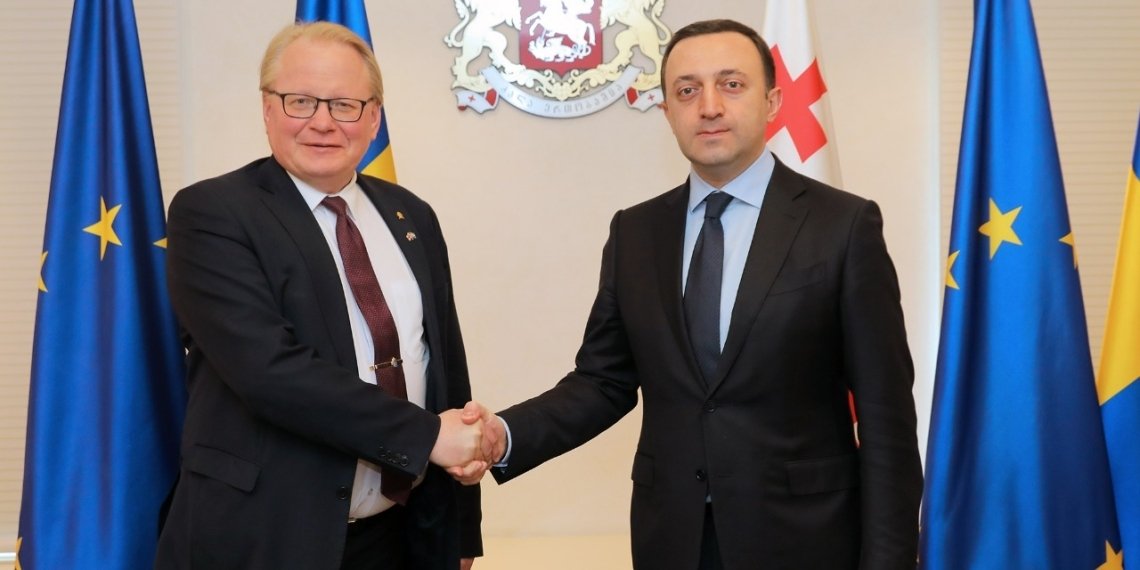 საქართველოს პრემიერ-მინისტრი შვედეთის სამეფოს თავდაცვის მინისტრს შეხვდა