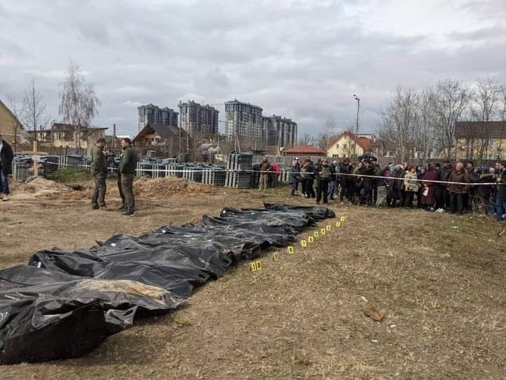 ბუჩას წმინდა ანდრია პირველწოდებულის ტაძრის ტერიტორიაზე ათობით ცხედარი იპოვეს