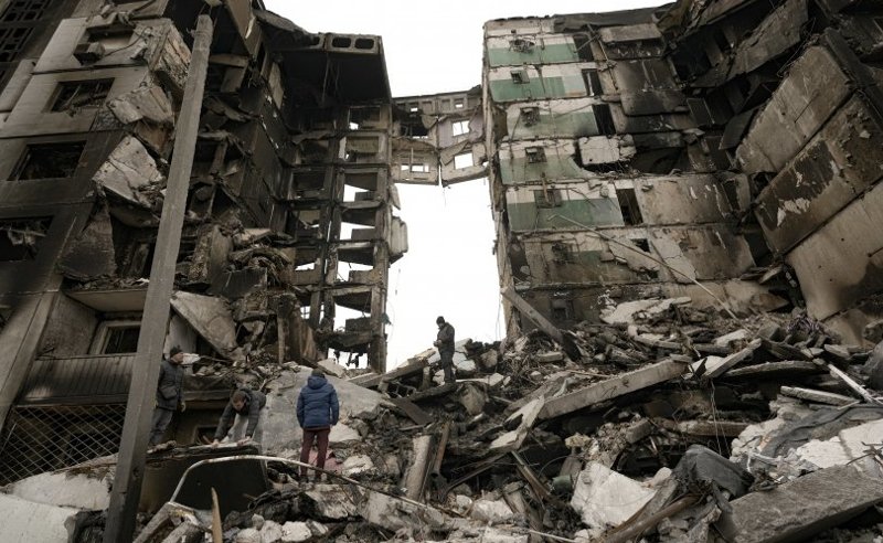 უკრაინული ქალაქი ბოროდიანკა სრულად განადგურებულია