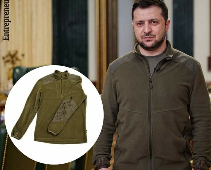 ვოლოდიმირ ზელენსკის ქურთუკი ლონდონში აუქციონზე გაიყიდა