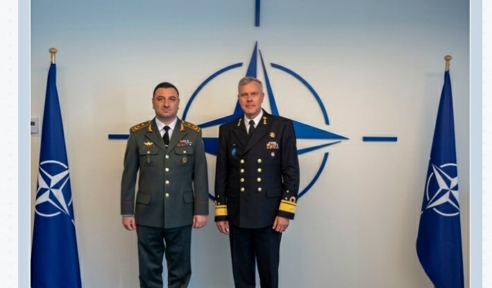 საქართველოს თავდაცვის ძალების მეთაურმა ნატოს სამხედრო კომიტეტის თავმჯდომარესთან ორმხრივი შეხვედრა გამართა