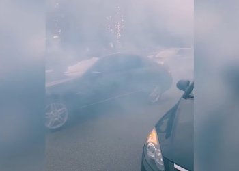 კვამლში გახვეული ავტომობილები – რა მოხდა სამტრედიაში (+ვიდეო)