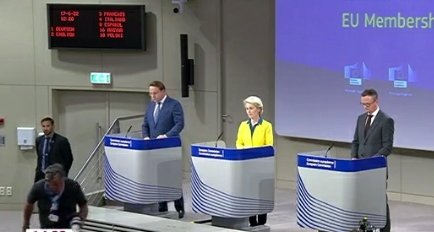 უკრაინამ და მოლდოვამ ევროკავშირის წევრობის კანდიდატის სტატუსის მინიჭებაზე კომისიის თანხმობა მიიღეს