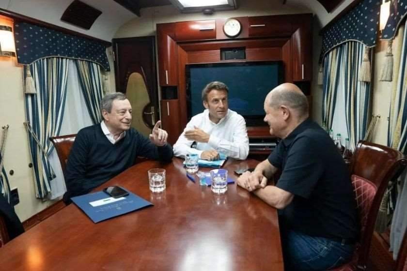 საფრანგეთის , გერმანიისა და იტალიის ლიდერები უკრაინაში ჩავიდნენ