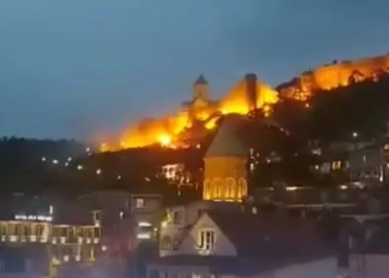 ნარიყალას მიმდებარე ტერიტორიაზე ხანძარია
