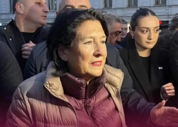 სალომე ზურაბიშვილი თავისუფლების მოედანზე “ოცნების” ღონისძიებას შეუერთდა