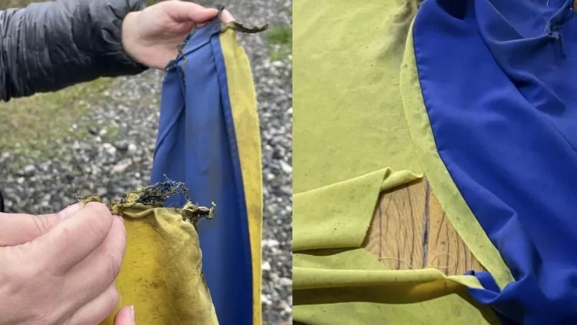 წალენჯიხის სოფელ ნაკიფუში უკრაინის დროშა ჩამოხსნეს და დაწვეს