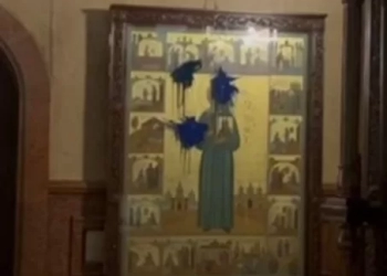 სამების ტაძარში, სტალინის გამოსახულებიან ხატზე საღებავის შესხმის ფაქტზე შსს-მ გამოძიება დაიწყო