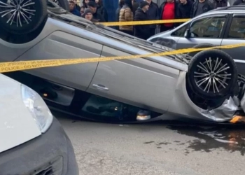 დაშავდა 1 ადამიანი,გორში მანქანა ამობრუნდა