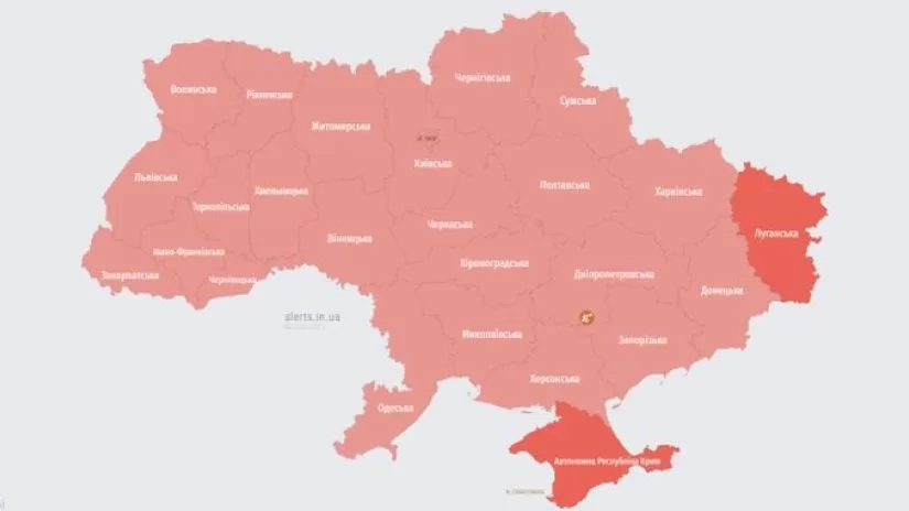 უკრაინის მთელ ტერიტორიაზე საჰაერო განგაშია