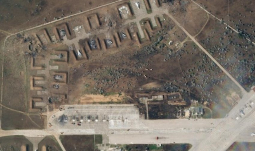 უკრაინის სარაკეტო ძალებმა ღამით ანექსირებულ ყირიმში რუსეთის სამხედრო აეროდრომ “საკის” შეუტიეს