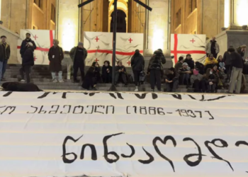 ხელოვნებმა პროტესტის ნიშნად ღამე პარლამენტის წინ გაათენეს