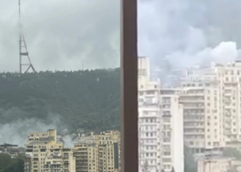 თბილისში მთაწმინდის რაიონში ხანძრია