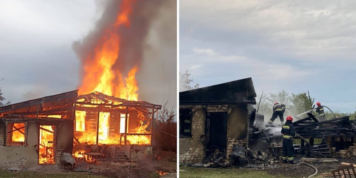 მოასწრო მამაკაცის გამოყვანა-ბაღდათში საცხოვრებელი სახლი დაიწვა